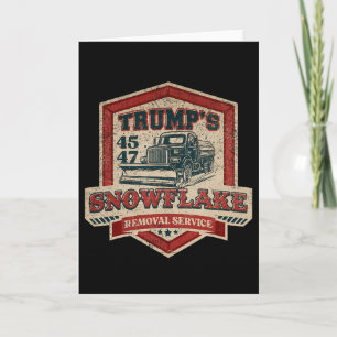 Trumps Schneeblatt-Entfernungsdienst Lustiger Trum Karte