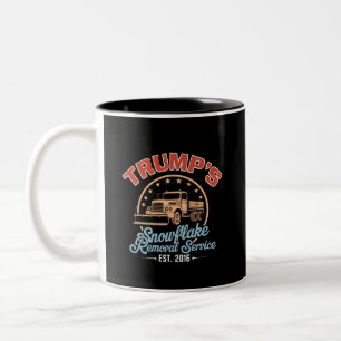 Trumps Schneeblatt-Entfernungsdienst Trump 2024  Zweifarbige Tasse