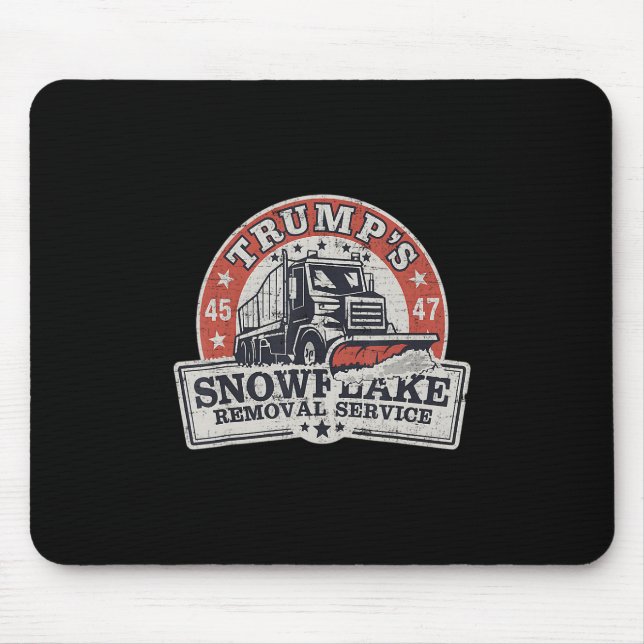 Trumps Schneeblock-Entfernungsdienst Lustiger Trum Mousepad (Vorne)