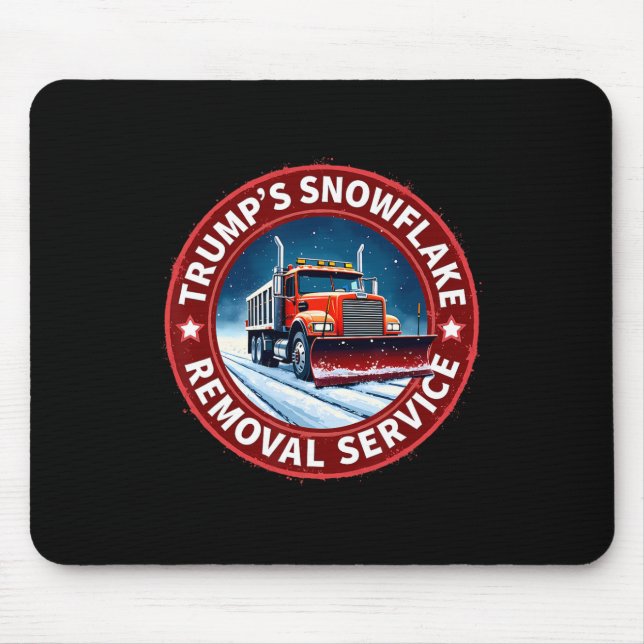 Trumps Schneefloh-Entfernungsdienst Lustiger Feier Mousepad (Vorne)