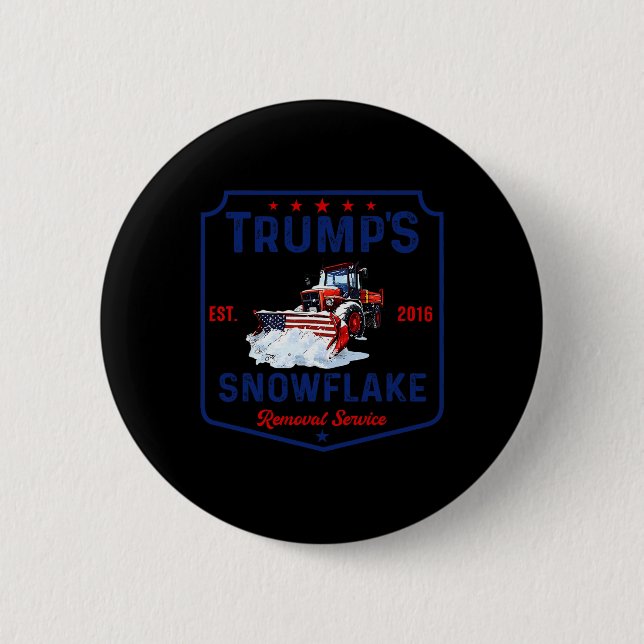Trumps Snowflake-Entfernungsdienst Funny Trump 202 Button (Vorderseite)