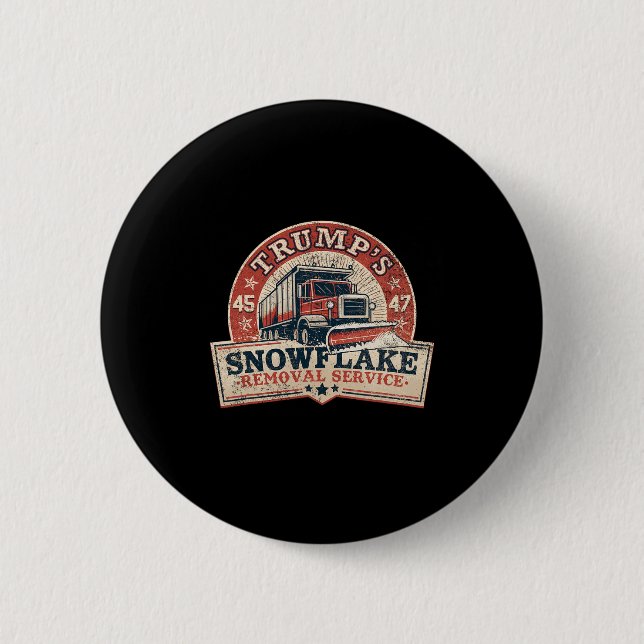 Trumps Snowflake-Entfernungsdienst Funny Trump Vin Button (Vorderseite)