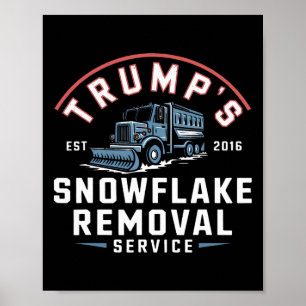 Trumps Snowflake Removal Service Funny Trump 2024 Poster
