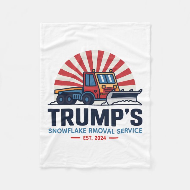 Trumps Snowflake Rmoval Service Funny Donald Trum Fleecedecke (Vorderseite)