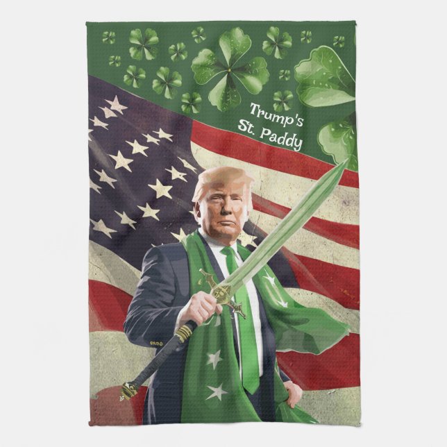 Trumps St. Paddy Geschirrtuch (Vertikal)