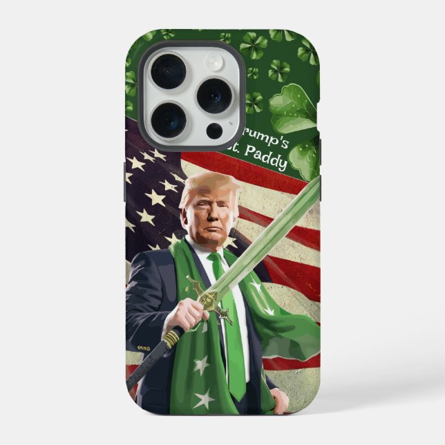 Trumps St. Paddy iPhone 15 Pro Hülle (Rückseite)