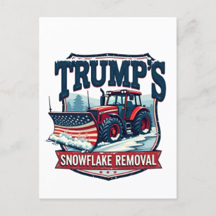 Trumps Tag der Amtseinführung eines Snowflake Rmov Postkarte