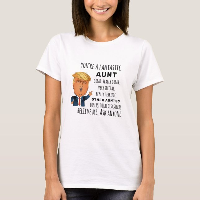 Trumps Tante lustiges Geburtstagsgeschenk T-Shirt (Vorderseite)