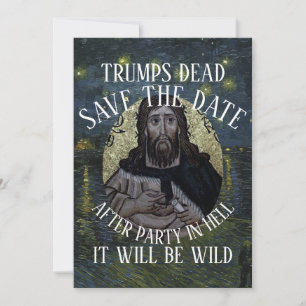 TRUMPS TOTE HG FV LF FEIERN PARTY LEBEN TEE SAVE THE DATE