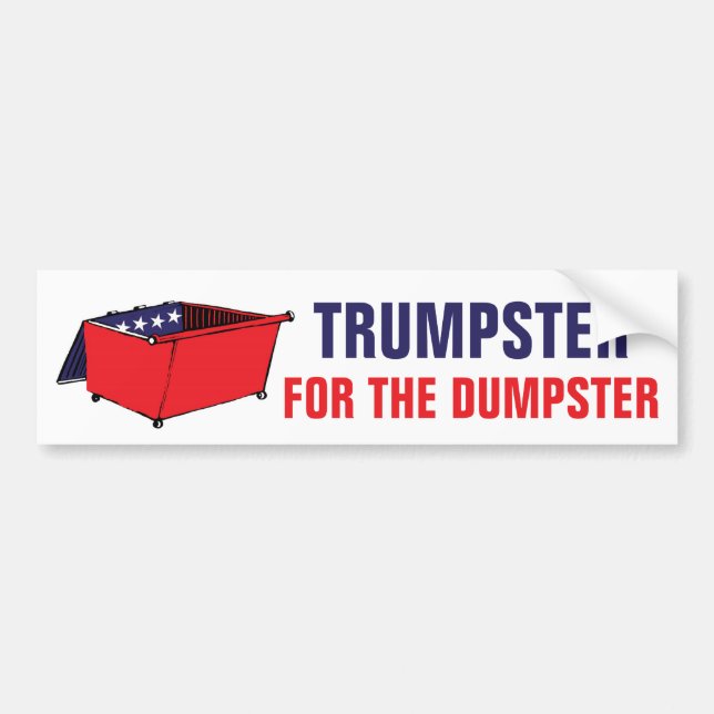 Trumpster für das Müllcontainer-lustige politische Autoaufkleber (Vorne)