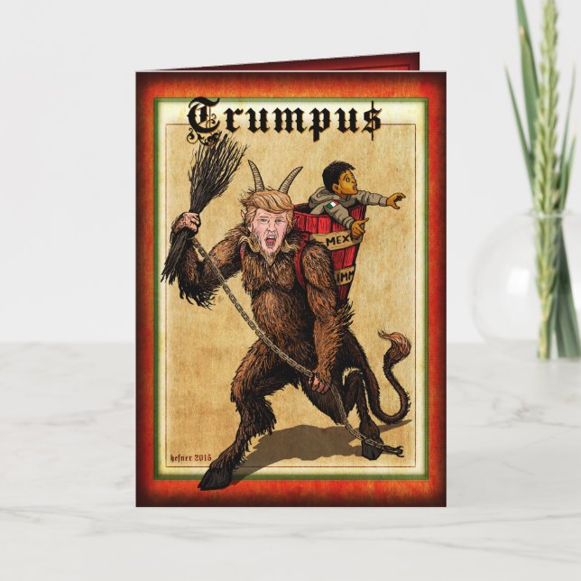 TRUMPUS - DIE GRÜNDE DER SAISON FEIERTAGSKARTE (Vorderseite)