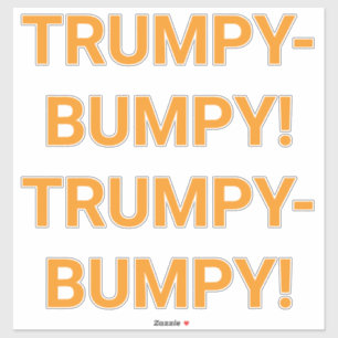 TRUMPY BUMPY Hankamer Artjunkhaus Comic Splash-Art Aufkleber
