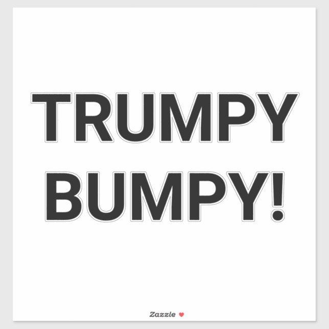TRUMPY BUMPY Hankamer Artjunkhaus Comic Splash-Art Aufkleber (Blatt)