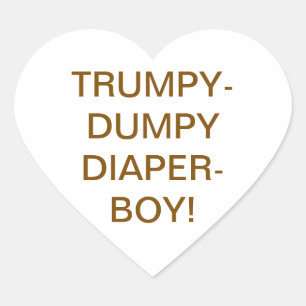 TRUMPY-DUMPY WINDEL-JUNGE Hankamer Artjunkhaus Yum Herz-Aufkleber