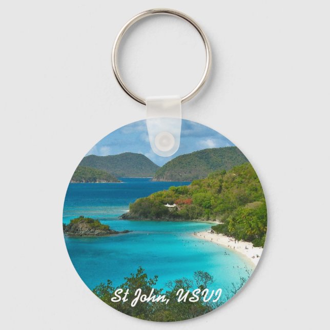 Trunk Bay, St John USVI Schlüsselanhänger (Vorderseite)