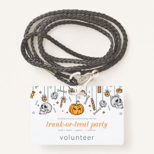 Trunk oder Leckerei Modernes Chic Halloween-Party Ausweis