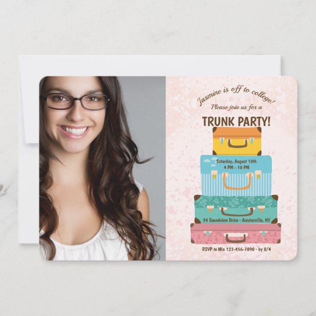 Trunk Party (Female)Photo Invitation (Devant)