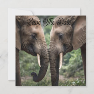 "Trunk to Trunk: Eine sanfte ElefantenEmbrace" Save The Date