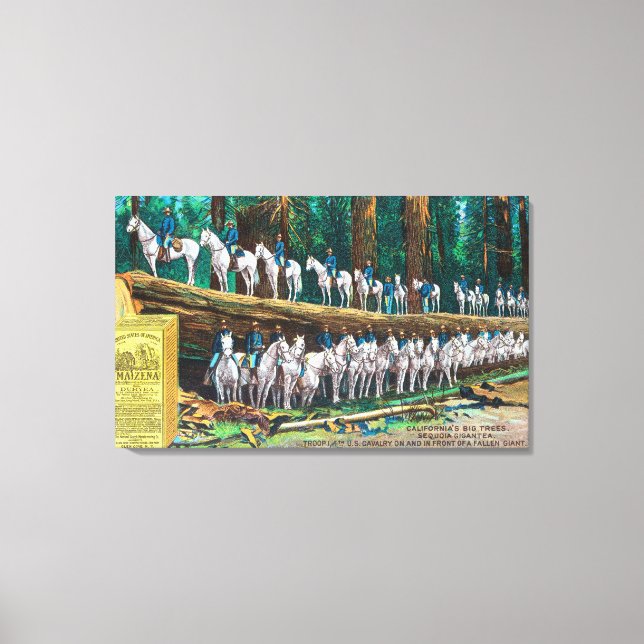 Truppe I auf und vor dem gefallenen Riesen Leinwanddruck (Vorderseite)