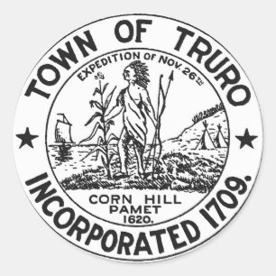 Truro Cape Cod Massachetts Town Siegel Rundaufkleb Runder Aufkleber
