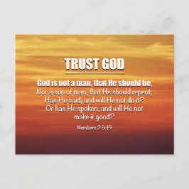 TRUST GOD | Christliche Förderung Postkarte