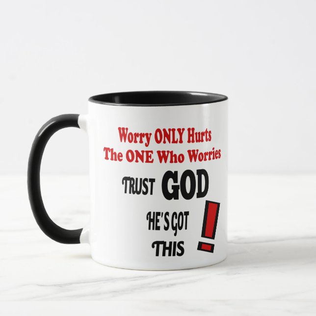 Trust God Coffee Tasse (Links)