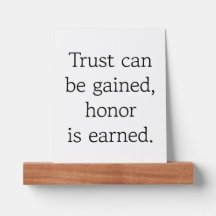 Trust & Honor Picture Ledge