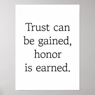 Trust & Honor Poster