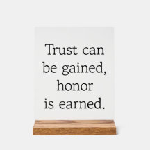 Trust & Honorar Akryllische Unterzeichnung