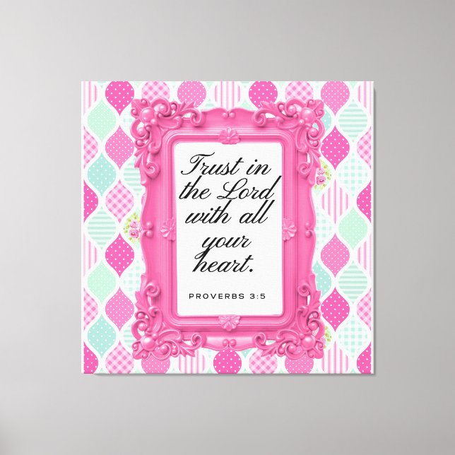 Trust in the Lord | Christian Gift Leinwanddruck (Vorderseite)