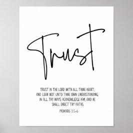 Trust In The Lord, Proverbs 3:5-6, Modern Poster