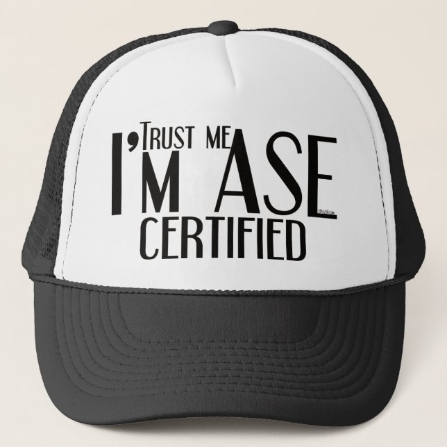 Trust me ASE Certified Auto Mechanic Truckerkappe (Vorderseite)