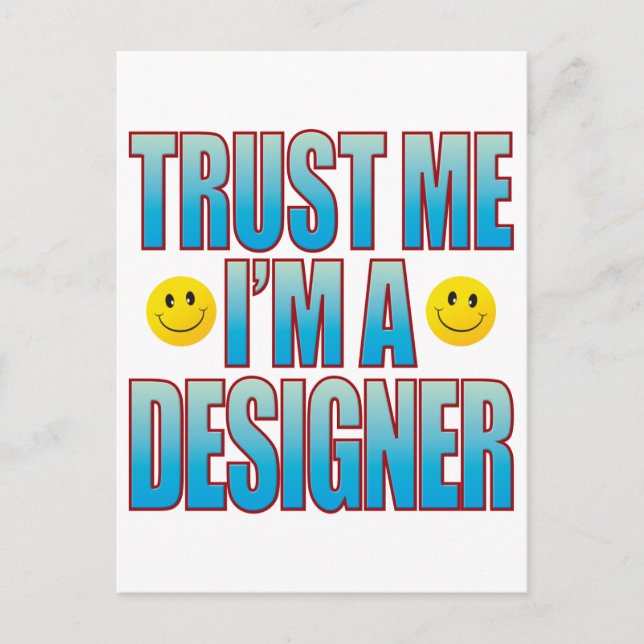 Trust Me Designer Life B Postkarte (Vorderseite)