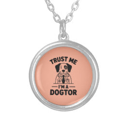 Trust Me I’m a Dogtor Versilberte Kette