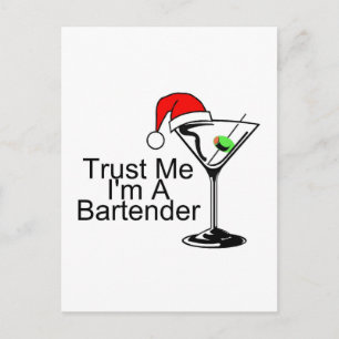 Trust Me Im a Barkeeper Martini Postkarte