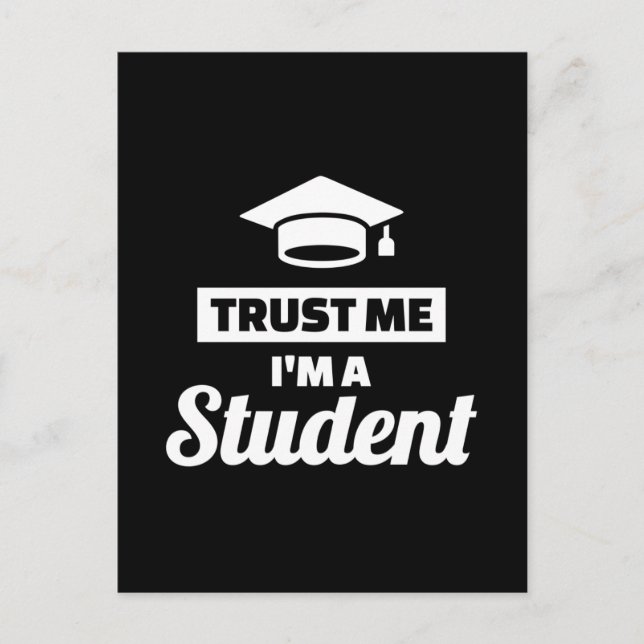 Trust me I'm a Student Postkarte (Vorderseite)