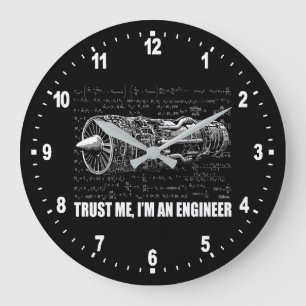 Trust me, I'm an Engineer Große Wanduhr