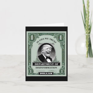 "Trust Niemand" - Trump Banknote Parody 1 Karte