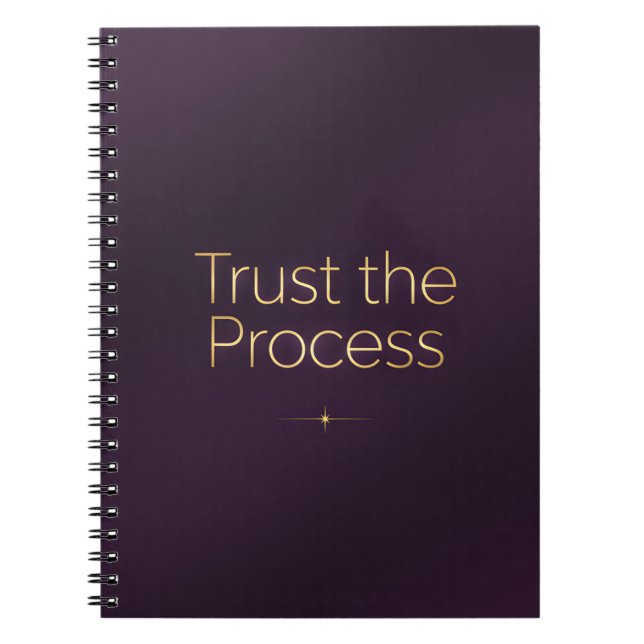 Trust the Process – Elegant Purple Motivational  Notizblock (Vorderseite)