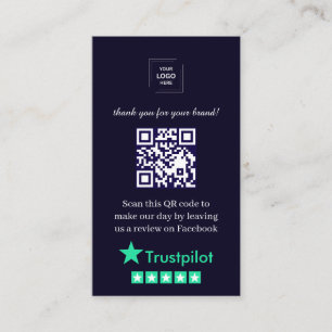 Trustpilot Bewertungs-QR-Kundenfeedback-Stil Visitenkarte