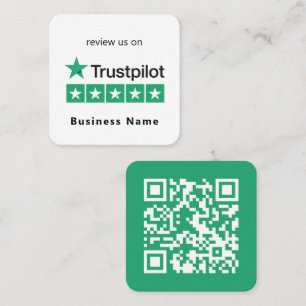 Trustpilot-Überprüfungen   Business QR Code Minima Quadratische Visitenkarte