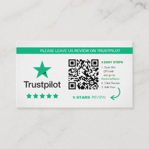 Trustpilot-Überprüfungen   Business QR Code Vielen Visitenkarte