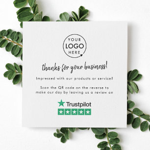 Trustpilot-Überprüfungen   Business Review Link QR Quadratische Visitenkarte
