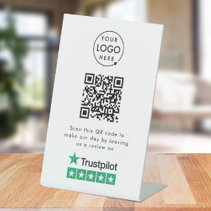 Trustpilot-Überprüfungen Business Review Link QR Sockelschild