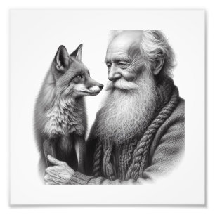 Trusts Unternehmen: Ältere Menschen mit Fox Wall A Fotodruck