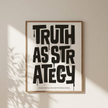 Truth As Strategy Poster – Typography Wall Print