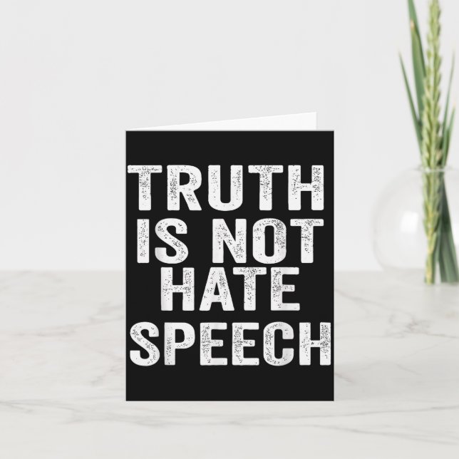 Truth Is Not Hate Speech  Karte (Vorderseite)