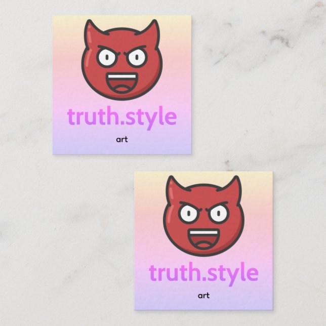 truth style quadratische visitenkarte (Vorne/Hinten)