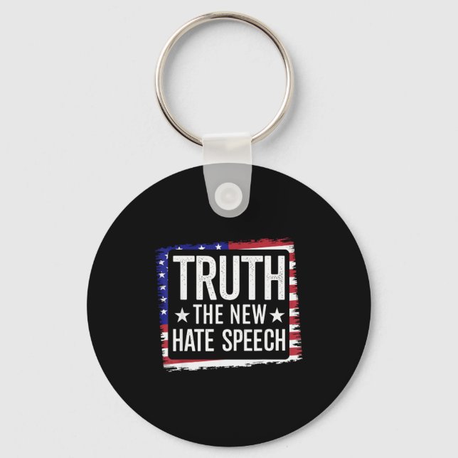 Truth The New Hate Speech Against Dei Litical Corr Schlüsselanhänger (Vorderseite)