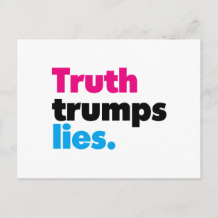 Truth Tromps liegt Postcard Postkarte
